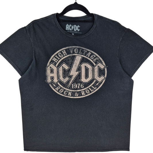 ACDC High Voltage Black Cotton Tee Shirt Size M