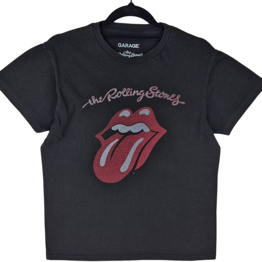 The Rolling Stones Black Cotton Tee Shirt Size XS