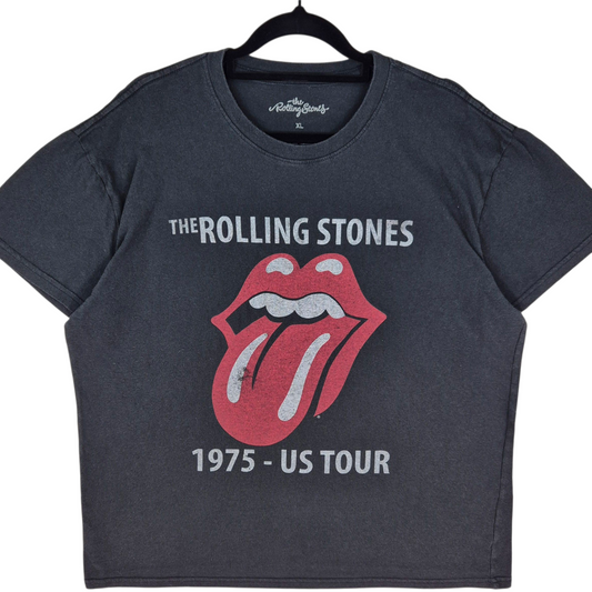 The Rolling Stones Black Cotton Tee Shirt Size XL