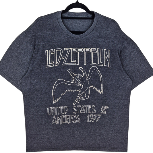 Led Zeppelin Grey Cotton Tee Shirt Size XL