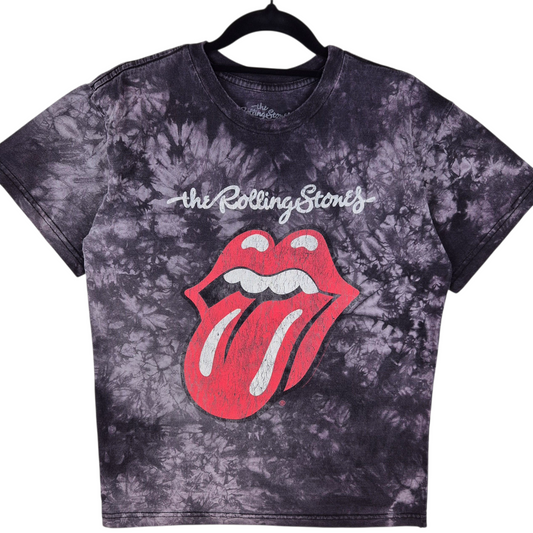 The Rolling Stones Purple Tie Dye Cotton Tee Shirt Size M