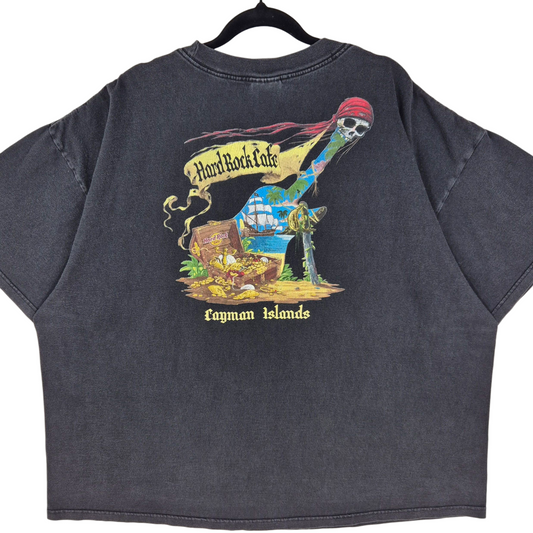 Vintage Hard Rock Cafe Cayman Islands Black Cotton Tee Shirt Size 4XL