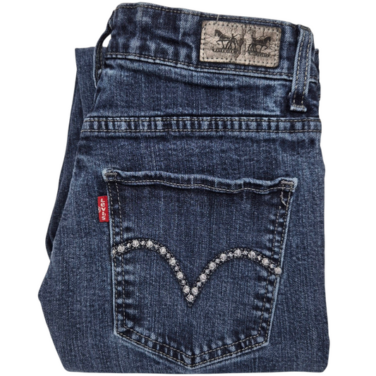 Levis Jeans Womens Blue Mid Rise Skinny Stretch Denim W28