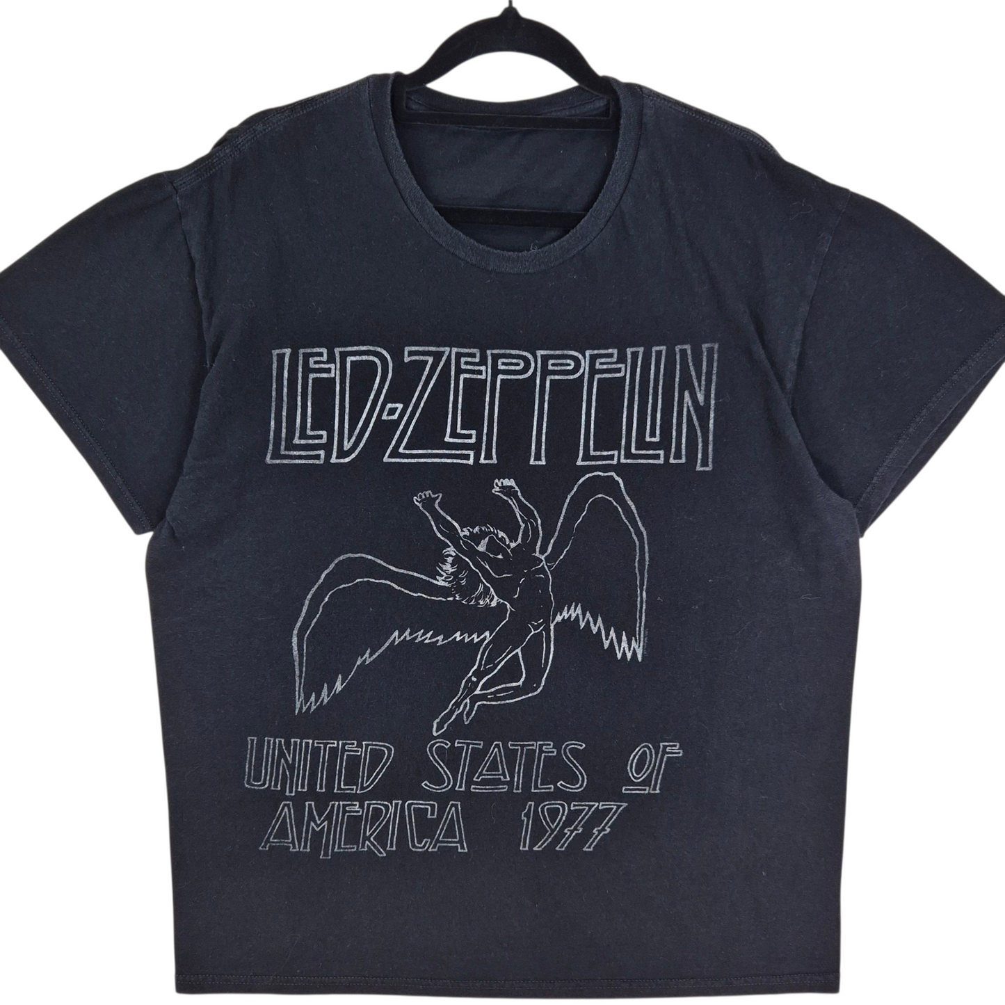 Led Zeppelin Black Cotton Tee Shirt Size L