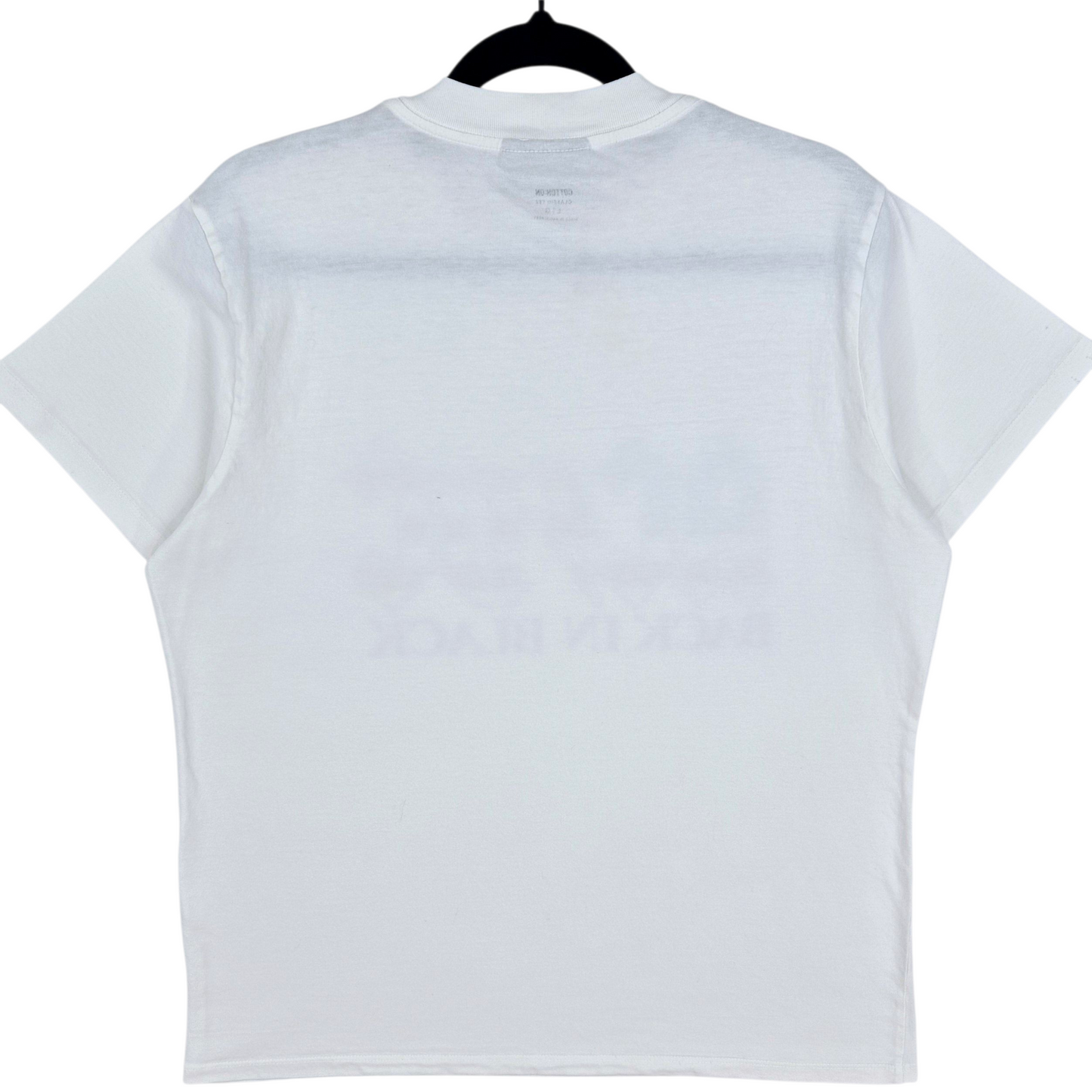 ACDC Back in Black White Cotton Tee Shirt Size L