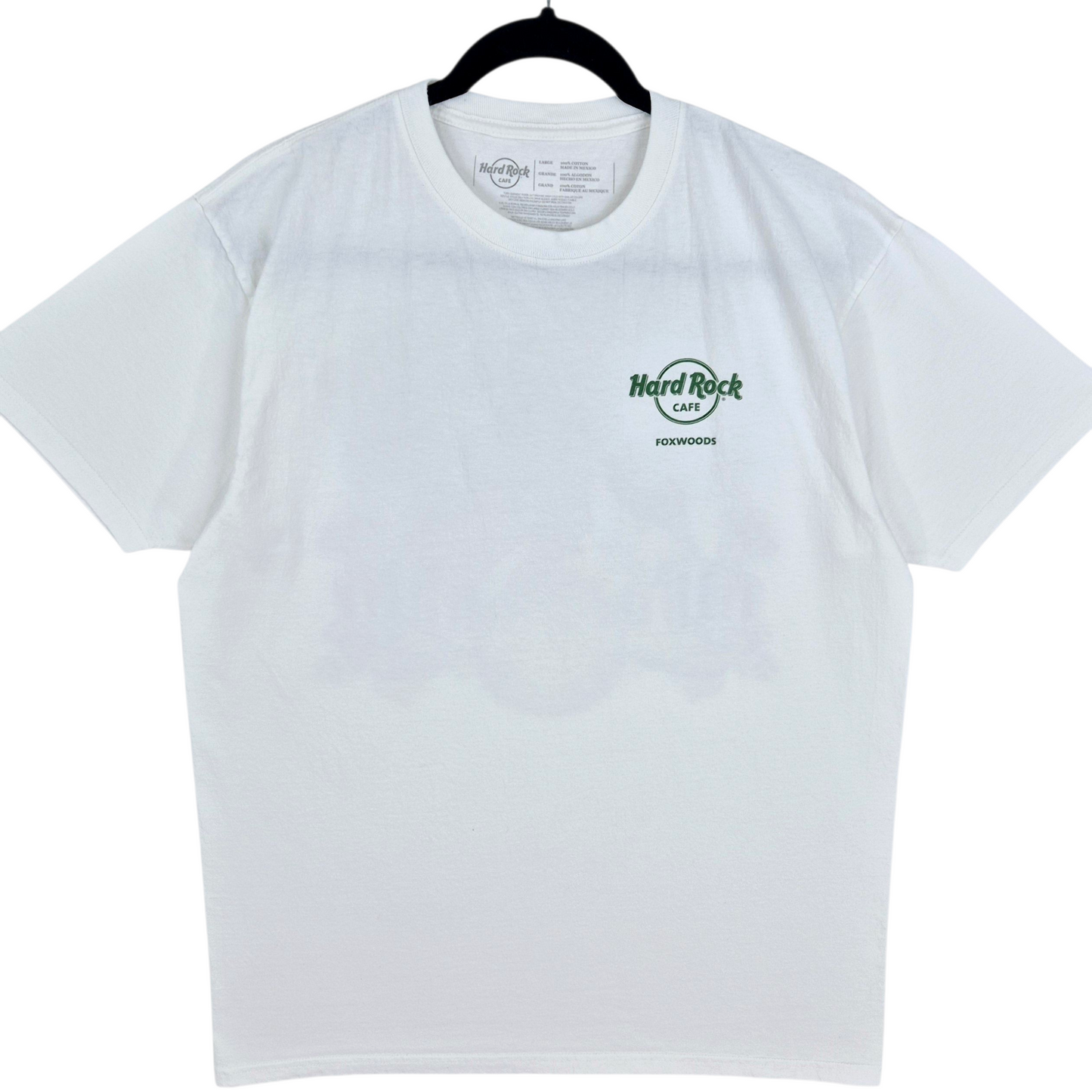 Hard Rock Cafe Foxwoods White Cotton Tee Shirt Size L