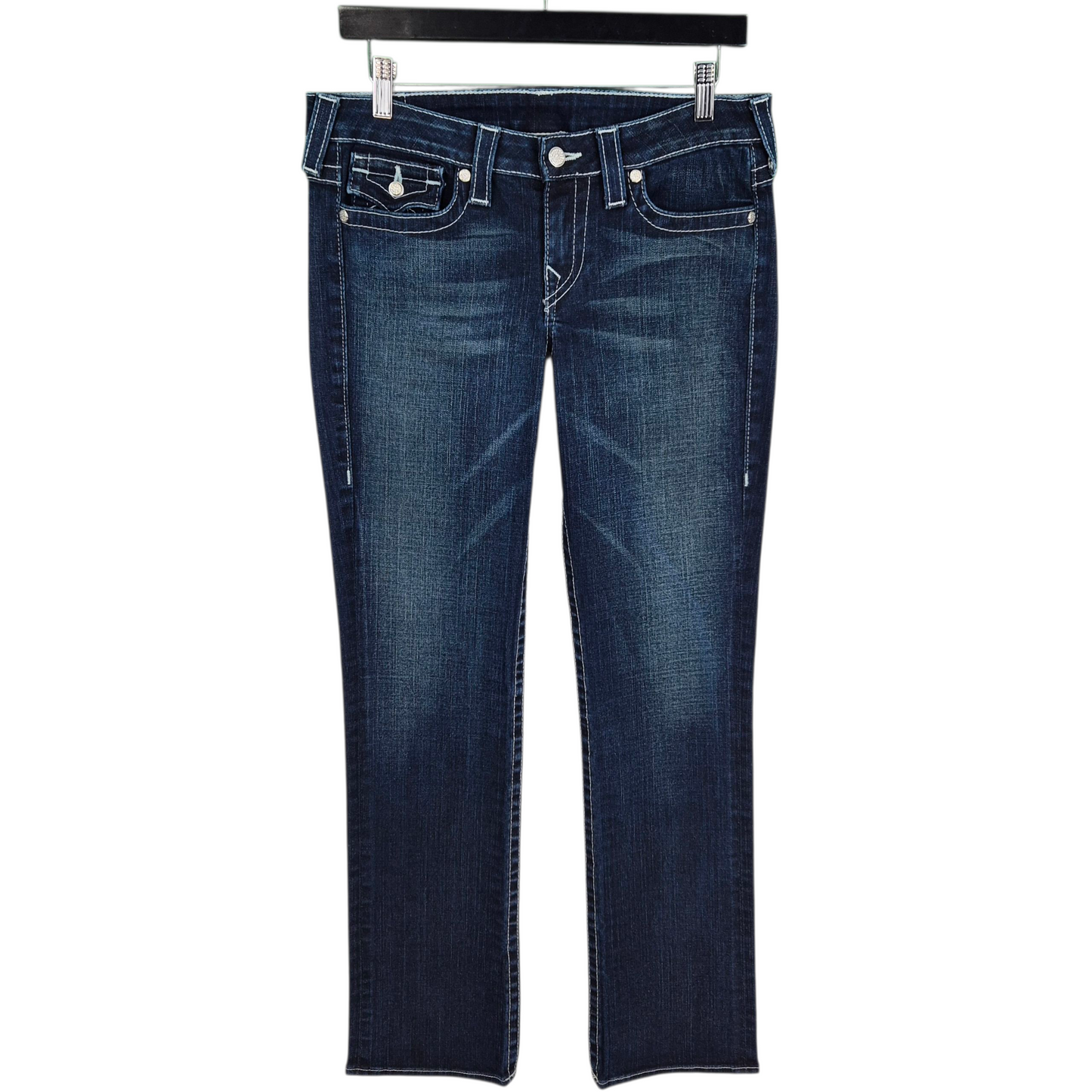 Vintage True Religion Jeans Womens Dark Blue USA Made Straight Leg Denim W31