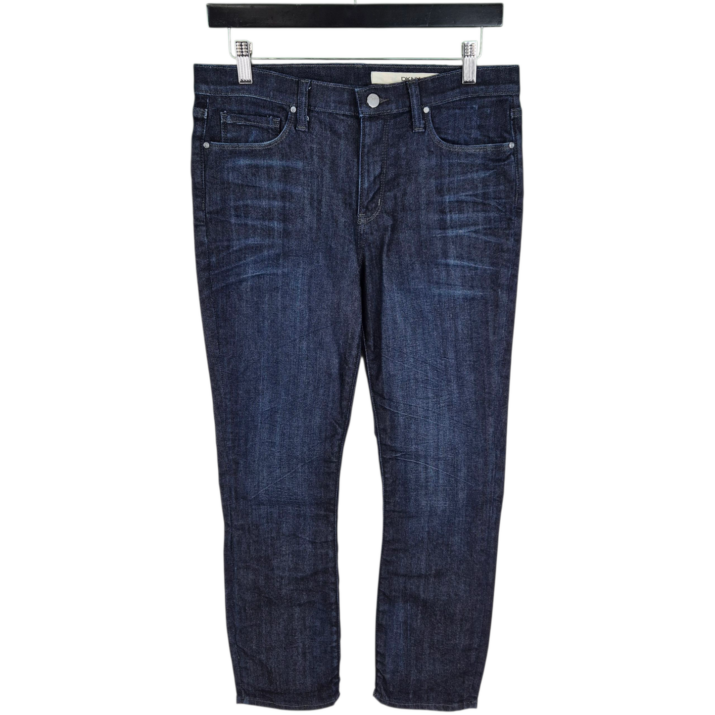 DKNY Jeans Womens Dark Blue Straight Leg Denim W31