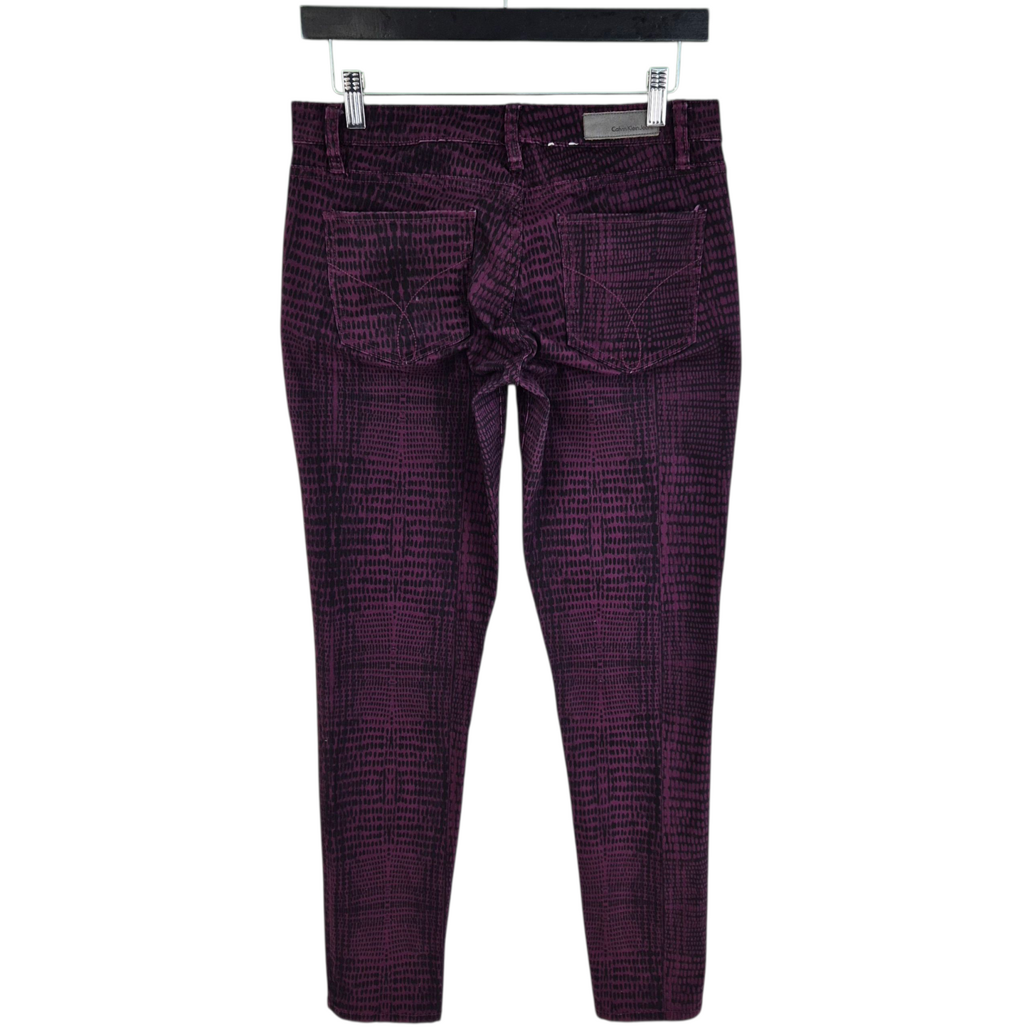 Vintage Calvin Klein Jeans Womens Purple & Black Skinny Denim W28