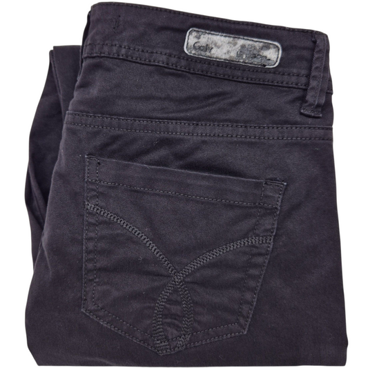 Calvin Klein Jeans Womens Black Lightweight Skinny Crop Denim W28