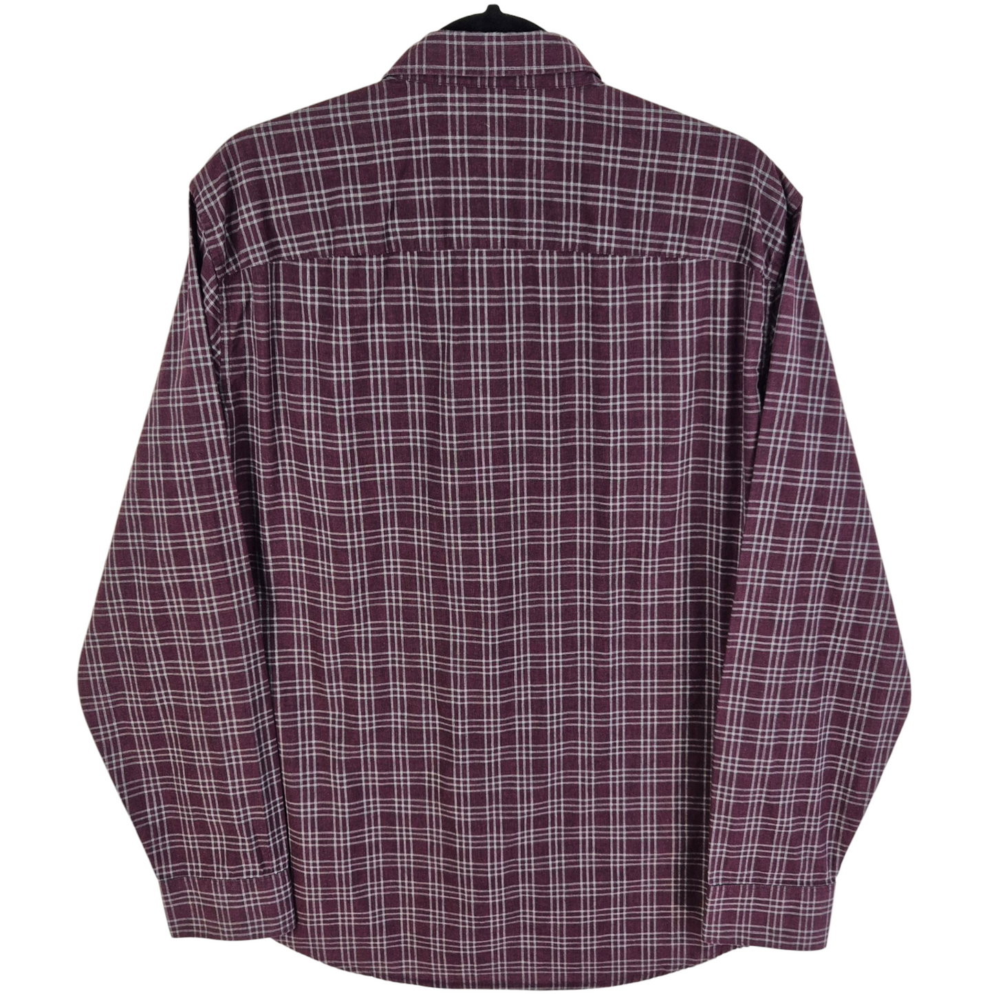 Michael Kors Burgundy Checkered Tailored Fit Dress Shirt Size XL