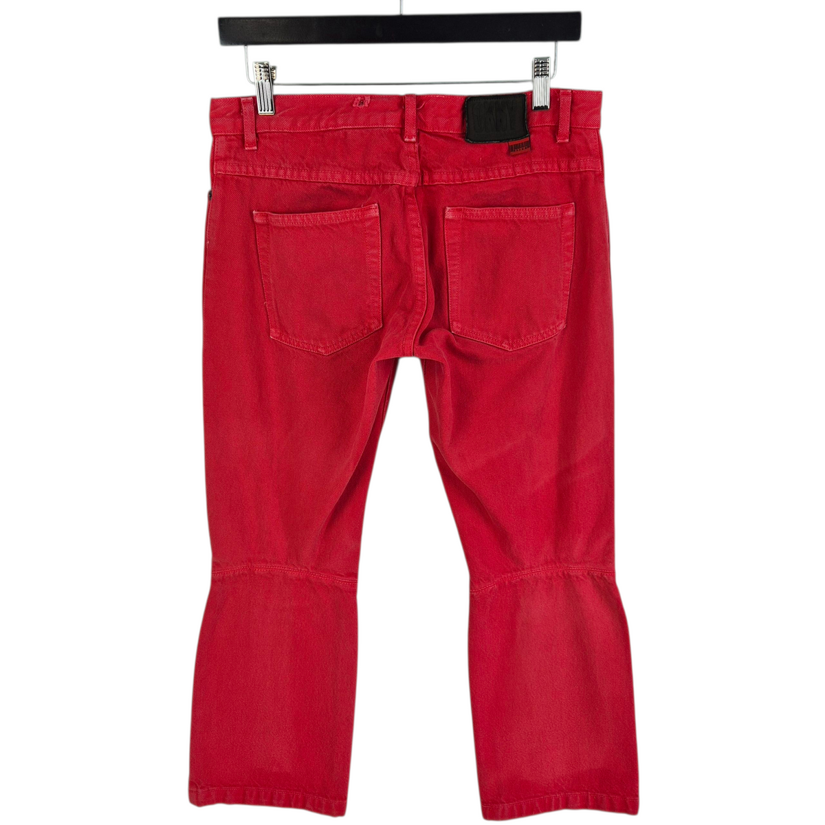Vintage DKNY Jeans 90's Womens Red Crop Denim W30
