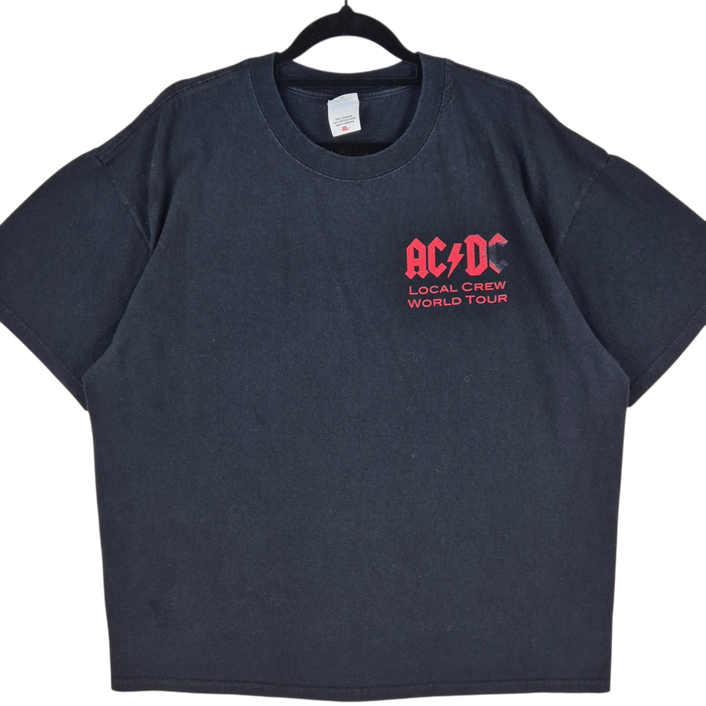 ACDC Local Crew World Tour Black Cotton Tee Shirt Size XL