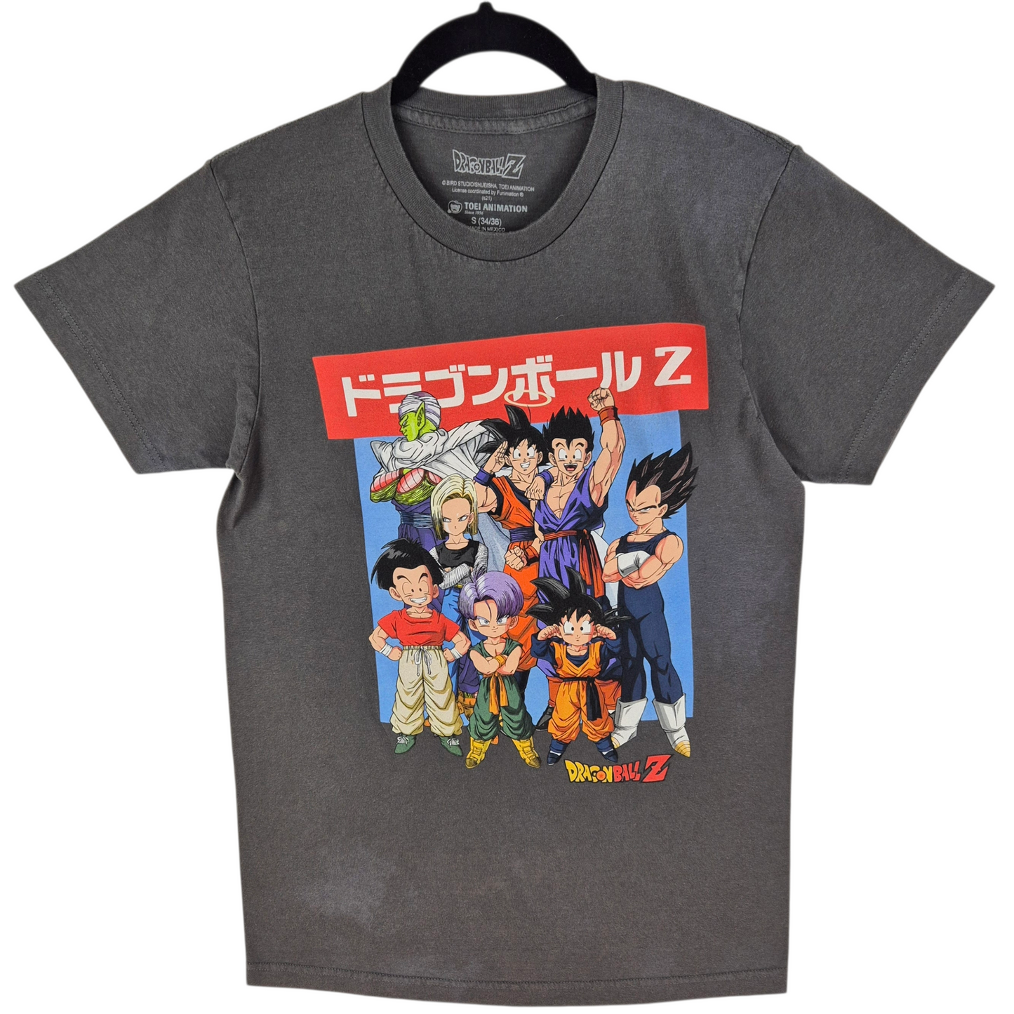 Dragon Ball Z Grey Cotton Tee Shirt Size S