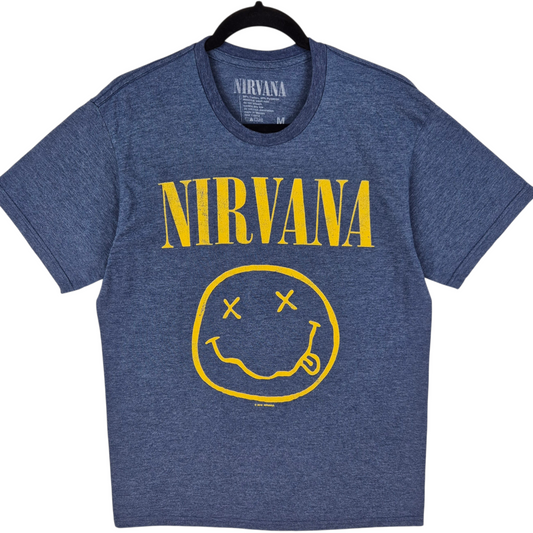 Nirvana Steel Blue Stretch Tee Shirt Size M