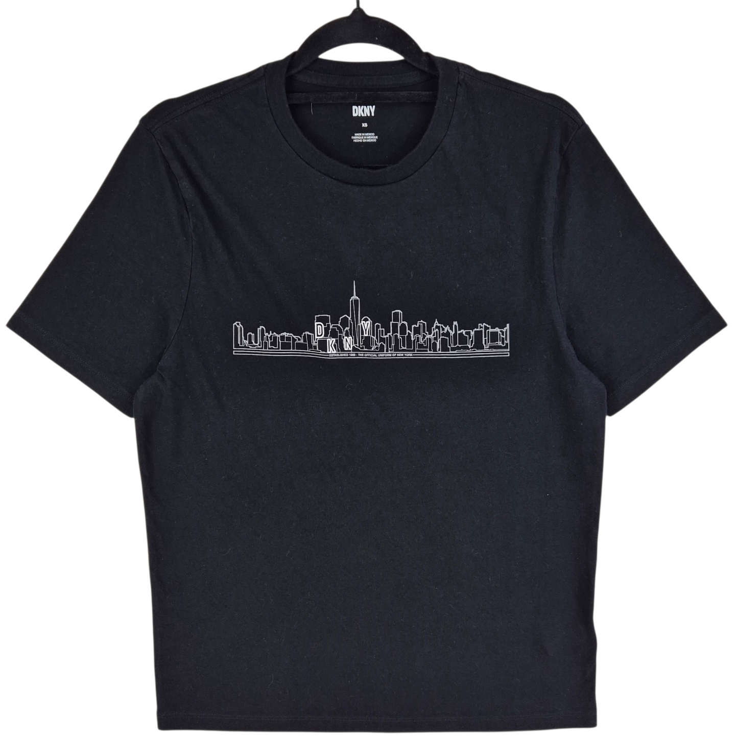 DKNY Black Cotton Tee Shirt Size XS