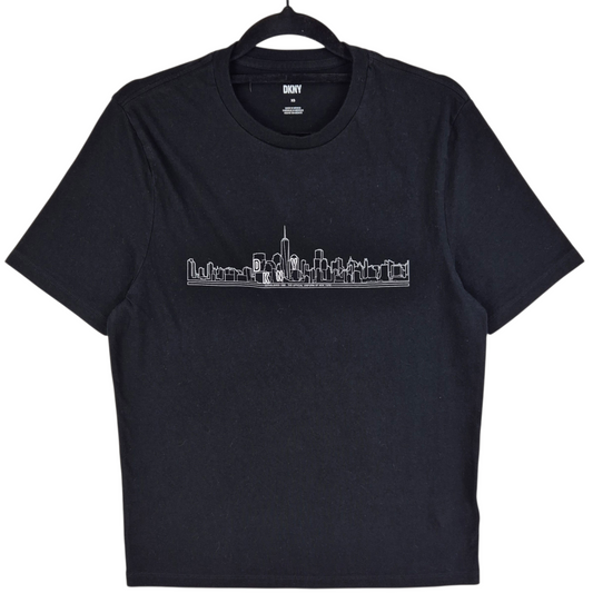 DKNY Black Cotton Tee Shirt Size XS