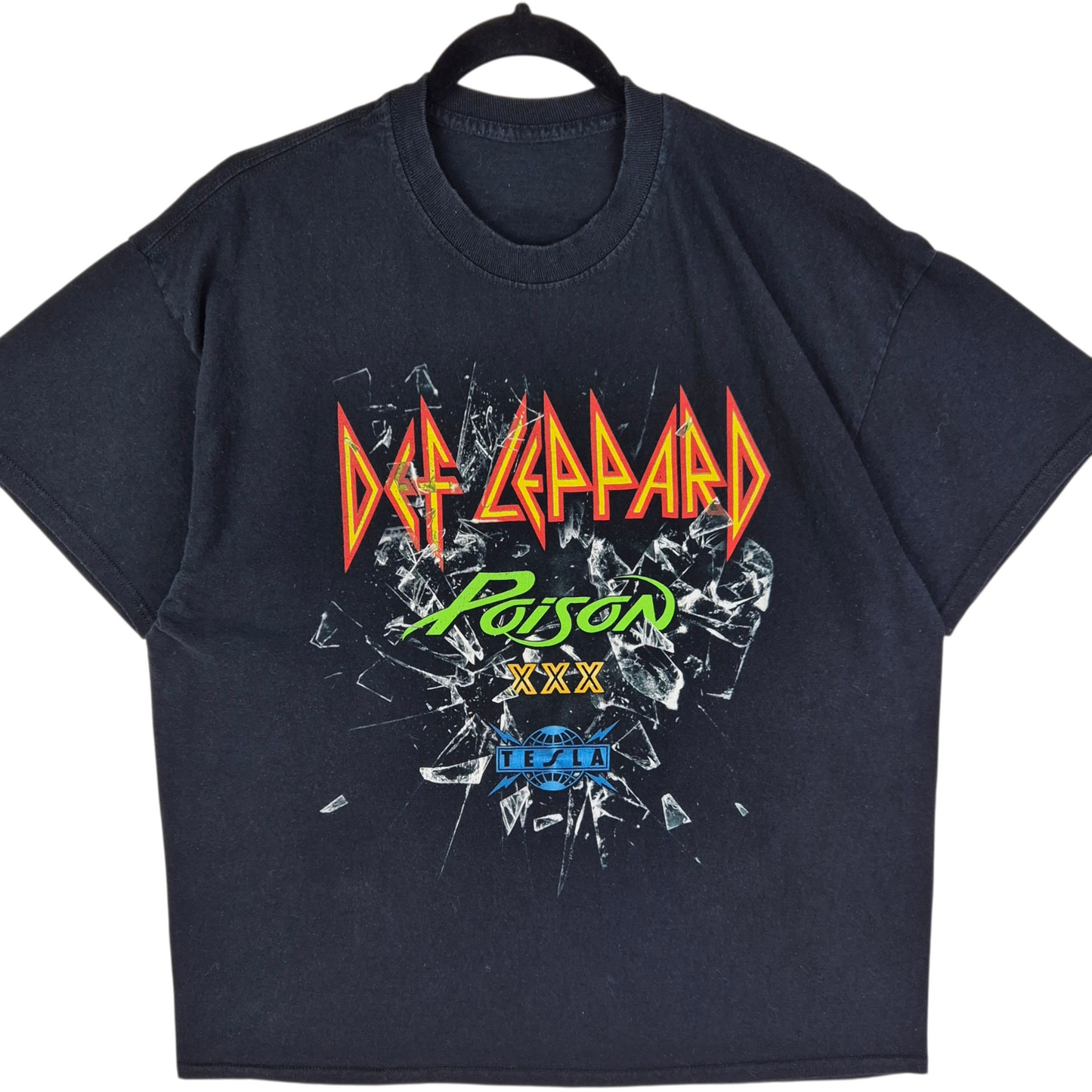 Def Leppard 2017 Tour Black Cotton Tee Shirt Size XL
