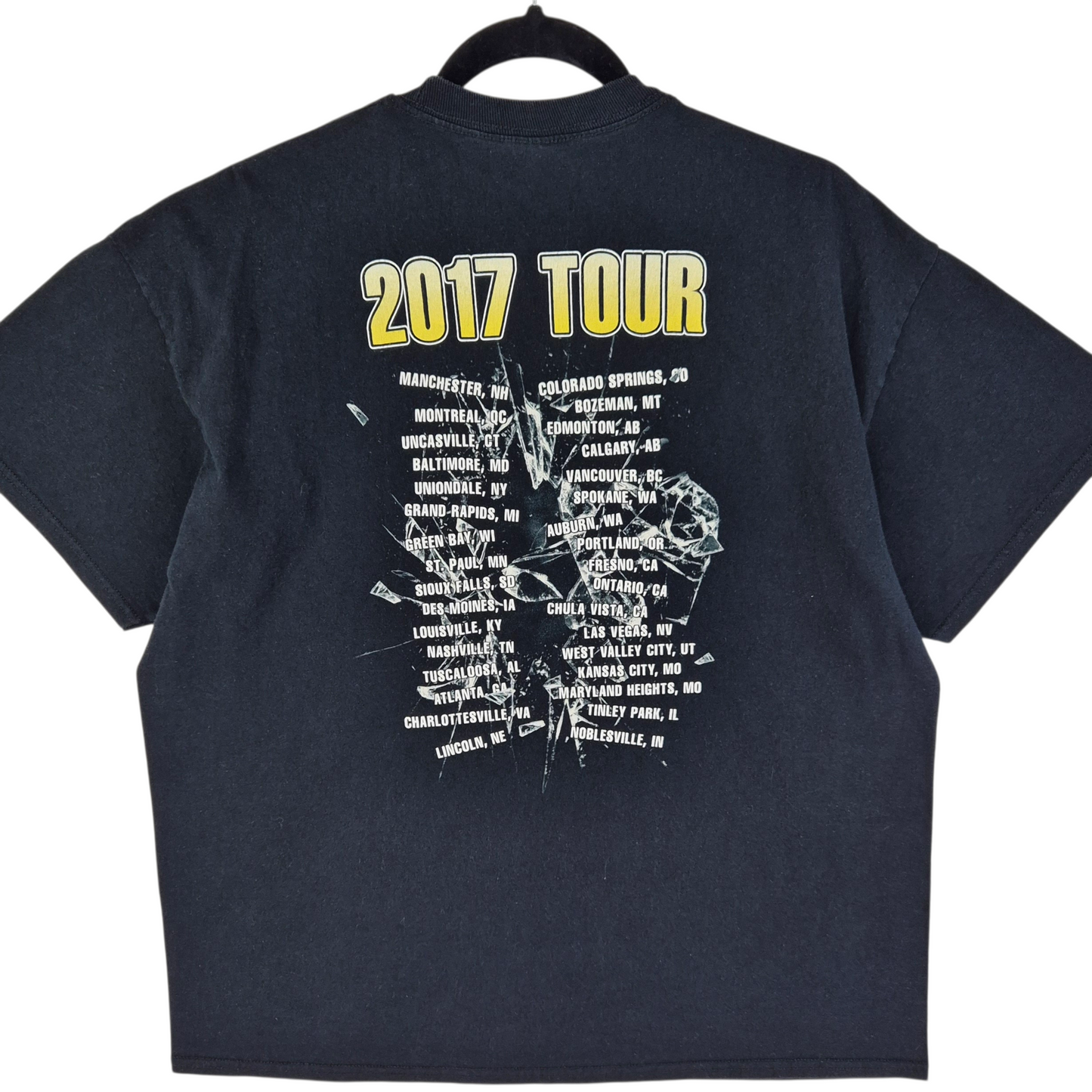 Def Leppard 2017 Tour Black Cotton Tee Shirt Size XL