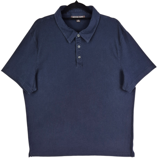 Michael Kors Dark Blue Cotton Polo Shirt Size XL