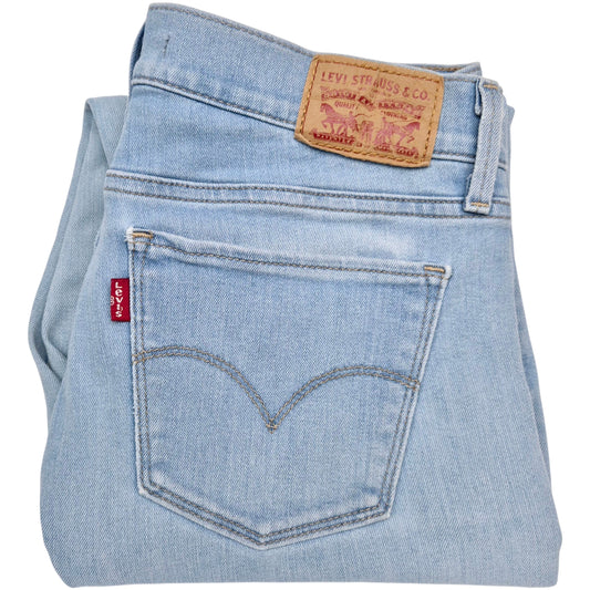 Levis 710 Jeans Womens Light Blue Super Skinny Stretch Denim W28