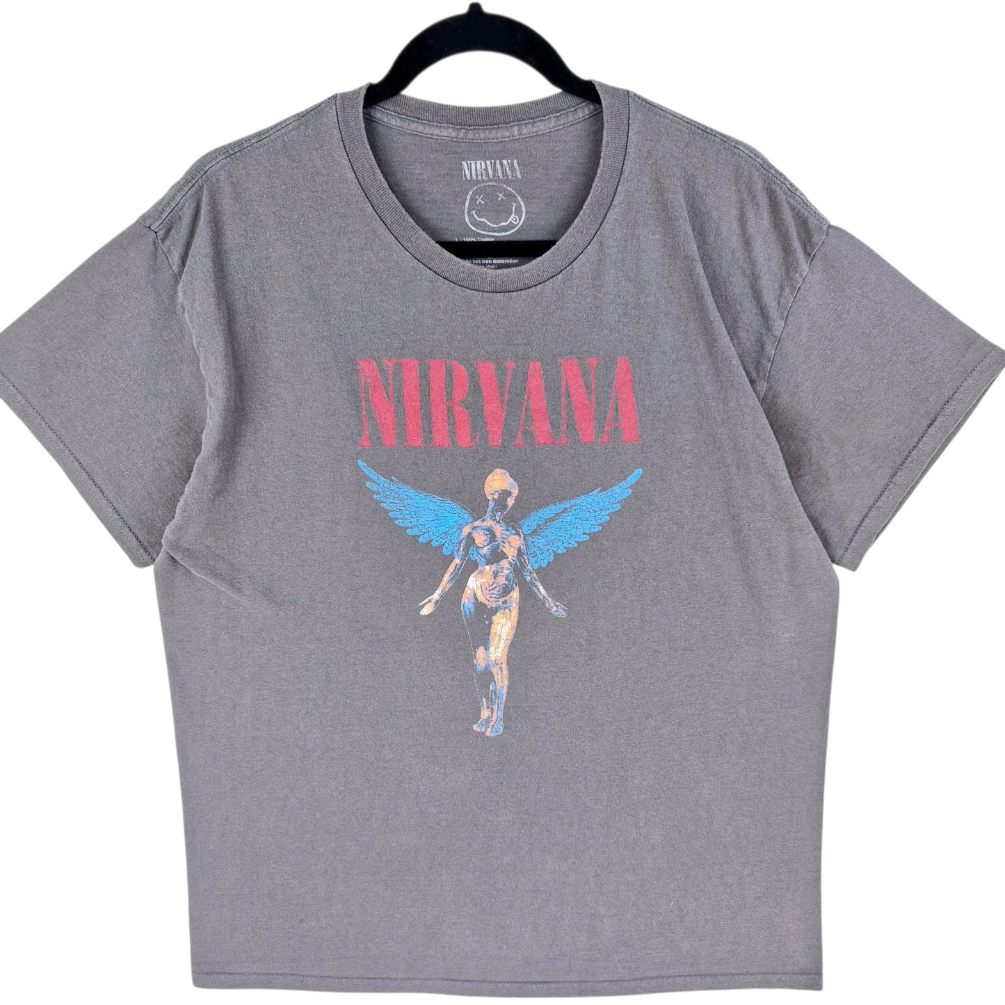 Nirvana Grey Cotton Tee Shirt Size L