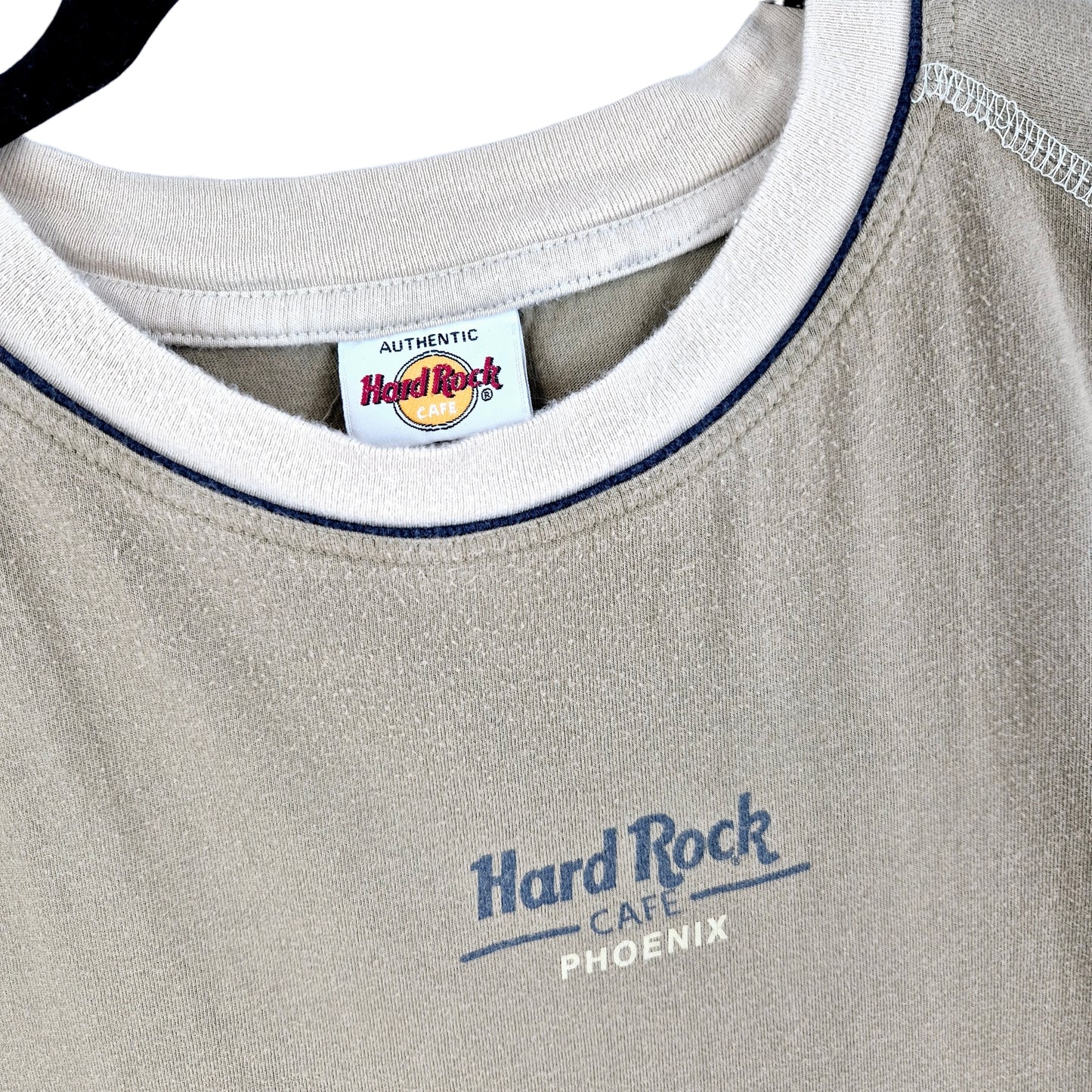 Vintage Hard Rock Cafe Phoenix Light Khaki Green Cotton Tee Shirt Size