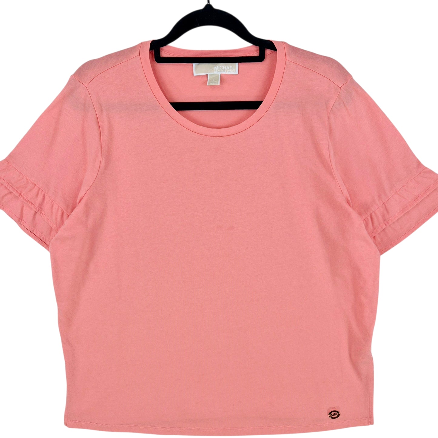Michael Kors Womens Pink Oversized Tee Shirt Size L