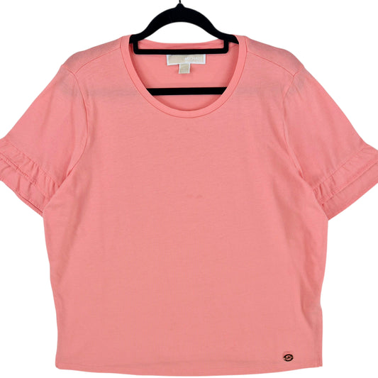 Michael Kors Womens Pink Oversized Tee Shirt Size L