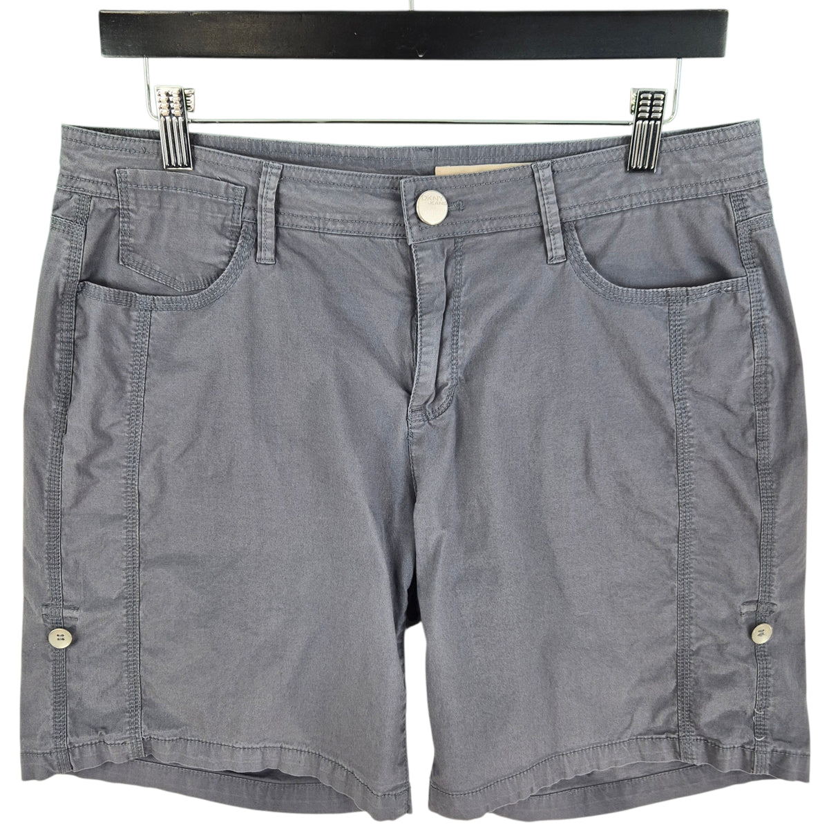 DKNY Jeans Womens Grey Stretch Chino Shorts W32