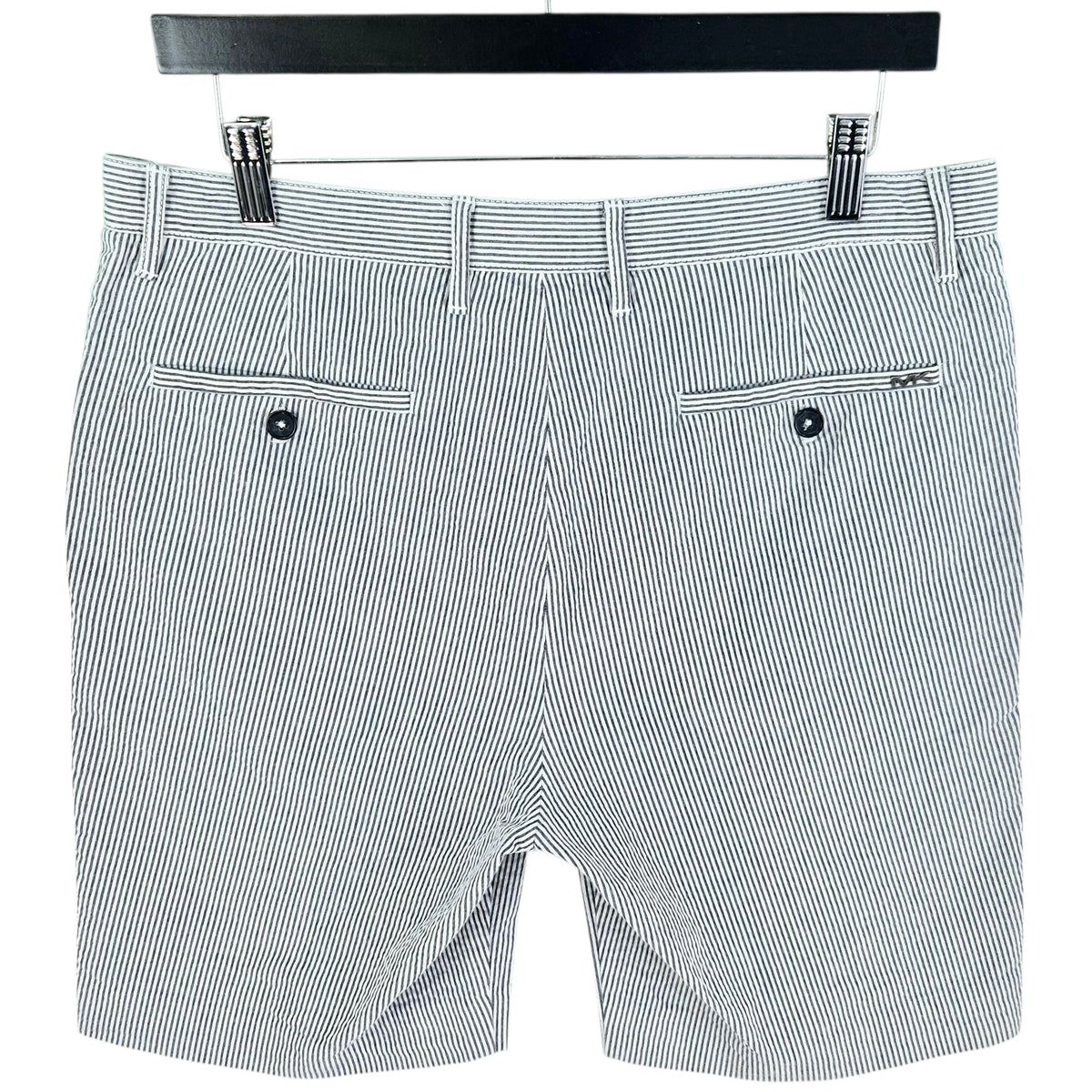 Michael Kors White Striped Seersucker Chino Shorts W32