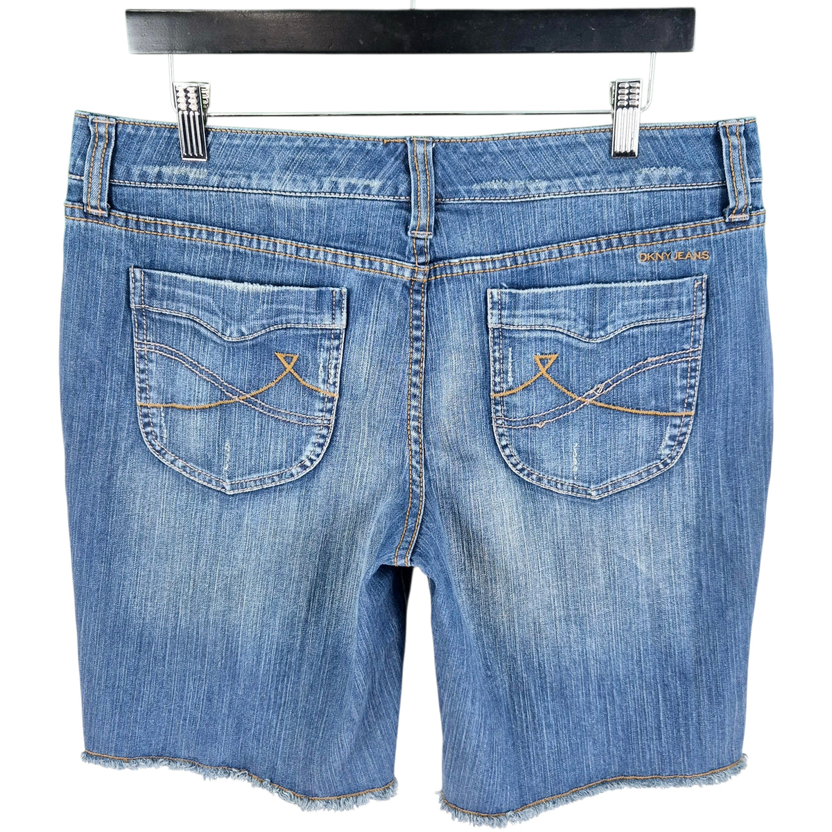 DKNY Jeans Womens Dark Blue Denim Shorts W35