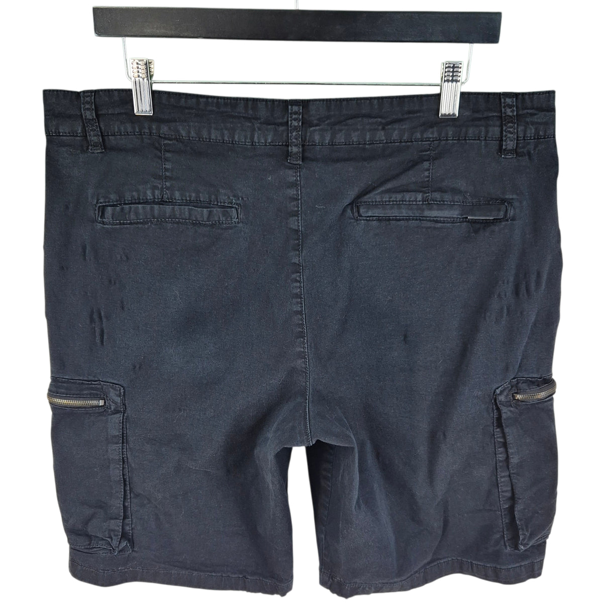 DKNY Black Stretch Cargo Shorts W35