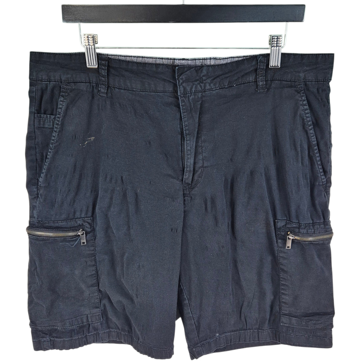 DKNY Black Stretch Cargo Shorts W35