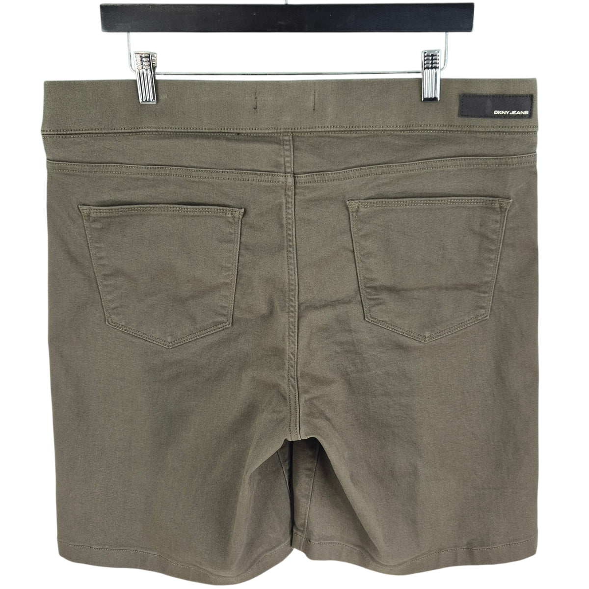 DKNY Womens Khaki Green Stretchy Shorts W37