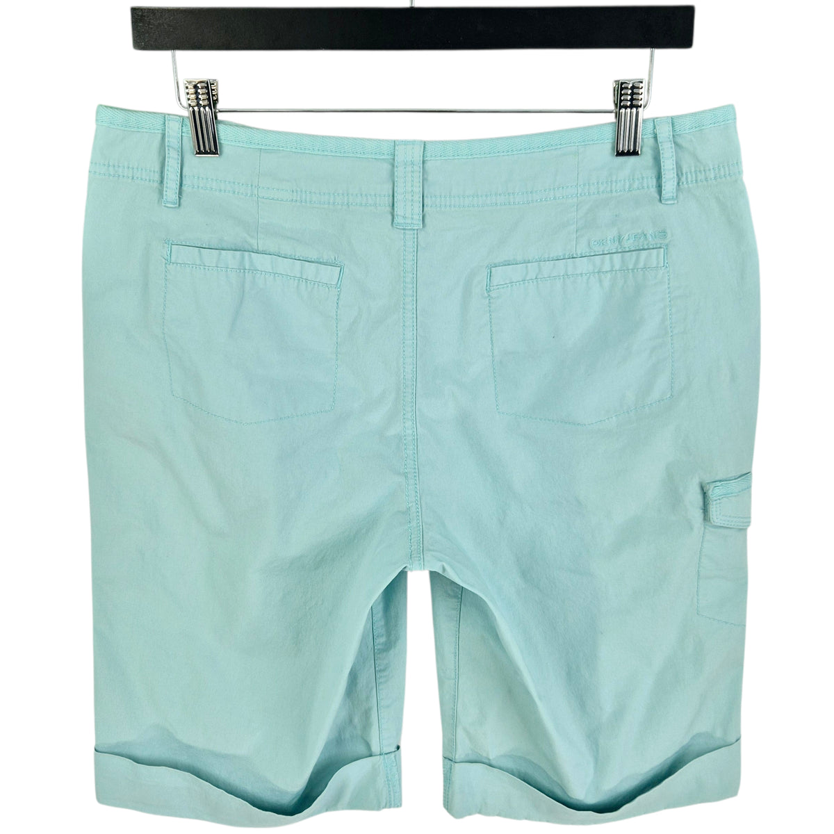 DKNY Womens Aqua Blue Stretch Chino Shorts W32