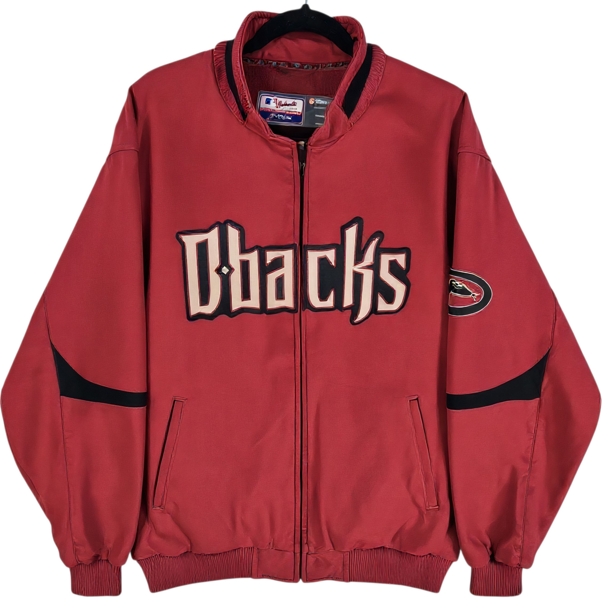 Majestic MLB Arizona Diamondbacks Red Heavy Windbreaker Jacket Size 2XL