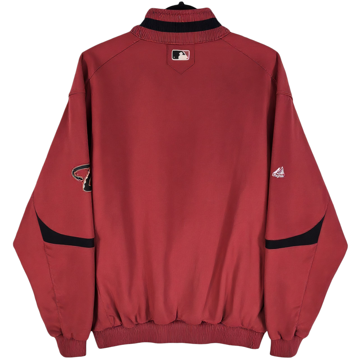 Majestic MLB Arizona Diamondbacks Red Heavy Windbreaker Jacket Size 2XL