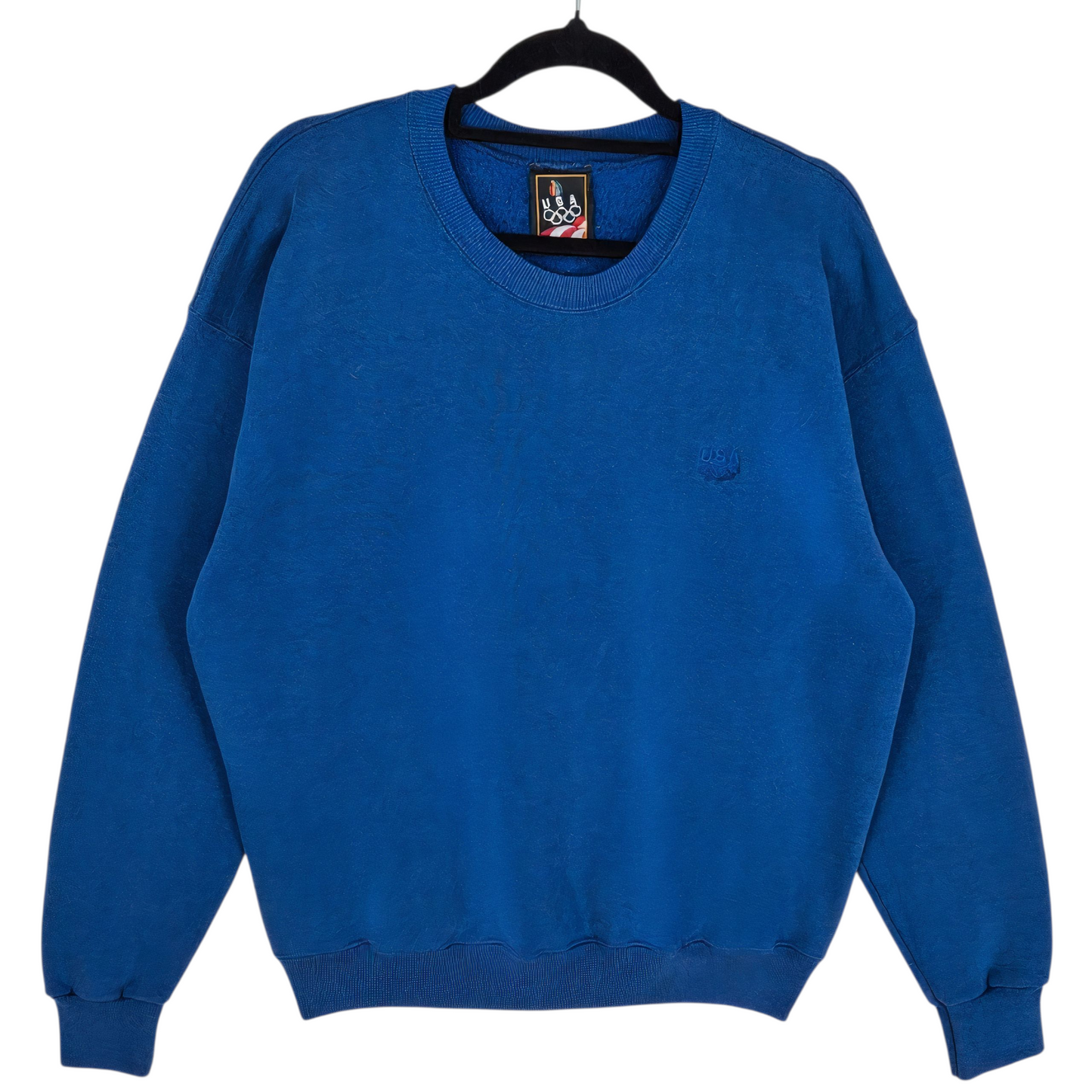 Vintage USA Olympic Team 90's Blue USA Made Crewneck Sweater Size L