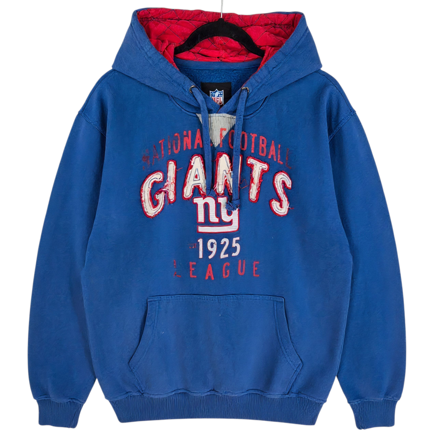 NFL New York Giants Blue Embroidered Hoodie Size L