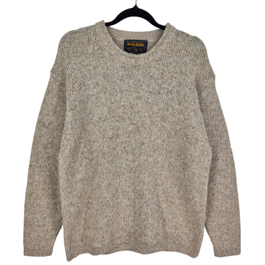 Vintage Woolrich 90's Womens Light Brown Wool Knit Sweater Size S