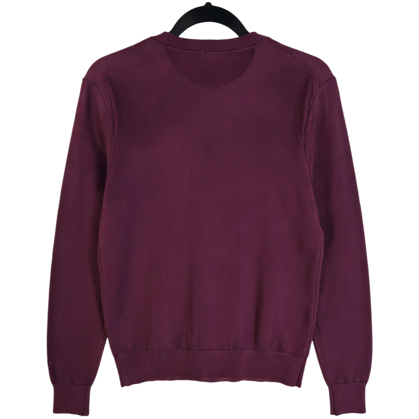 Calvin Klein Burgundy Wool & Acrylic Crewneck Knit Sweater Size M