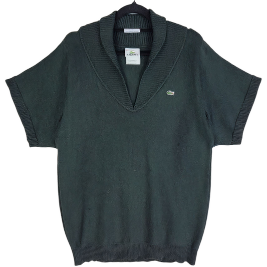 Lacoste Womens Dark Green Oversized Knit Top Size L