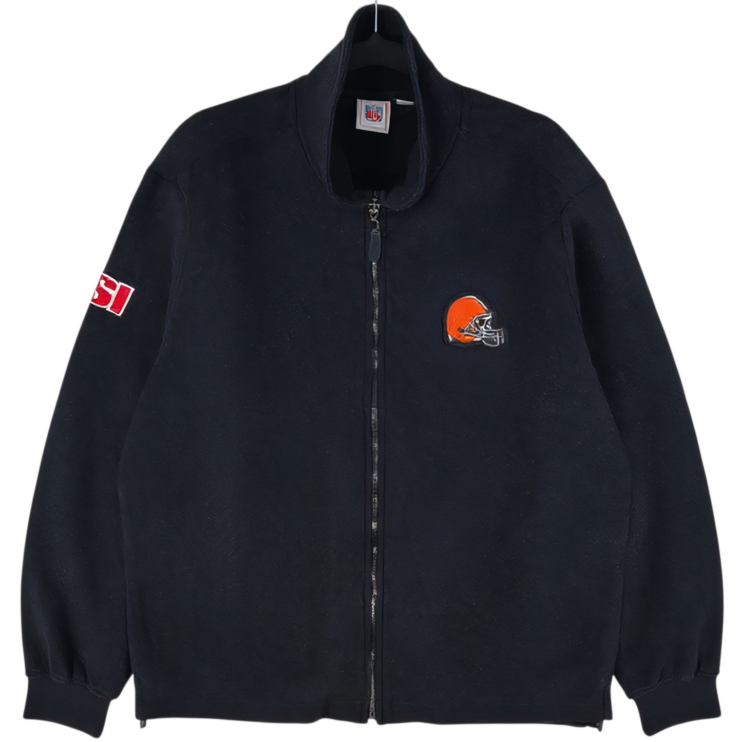 NFL Cleveland Browns Black Fleece Zip Jumper Size XL