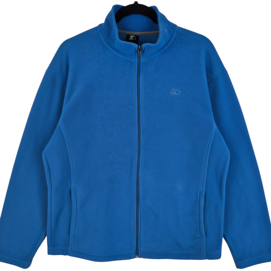 Vintage Starter Blue Fleece Zip Jumper Size M