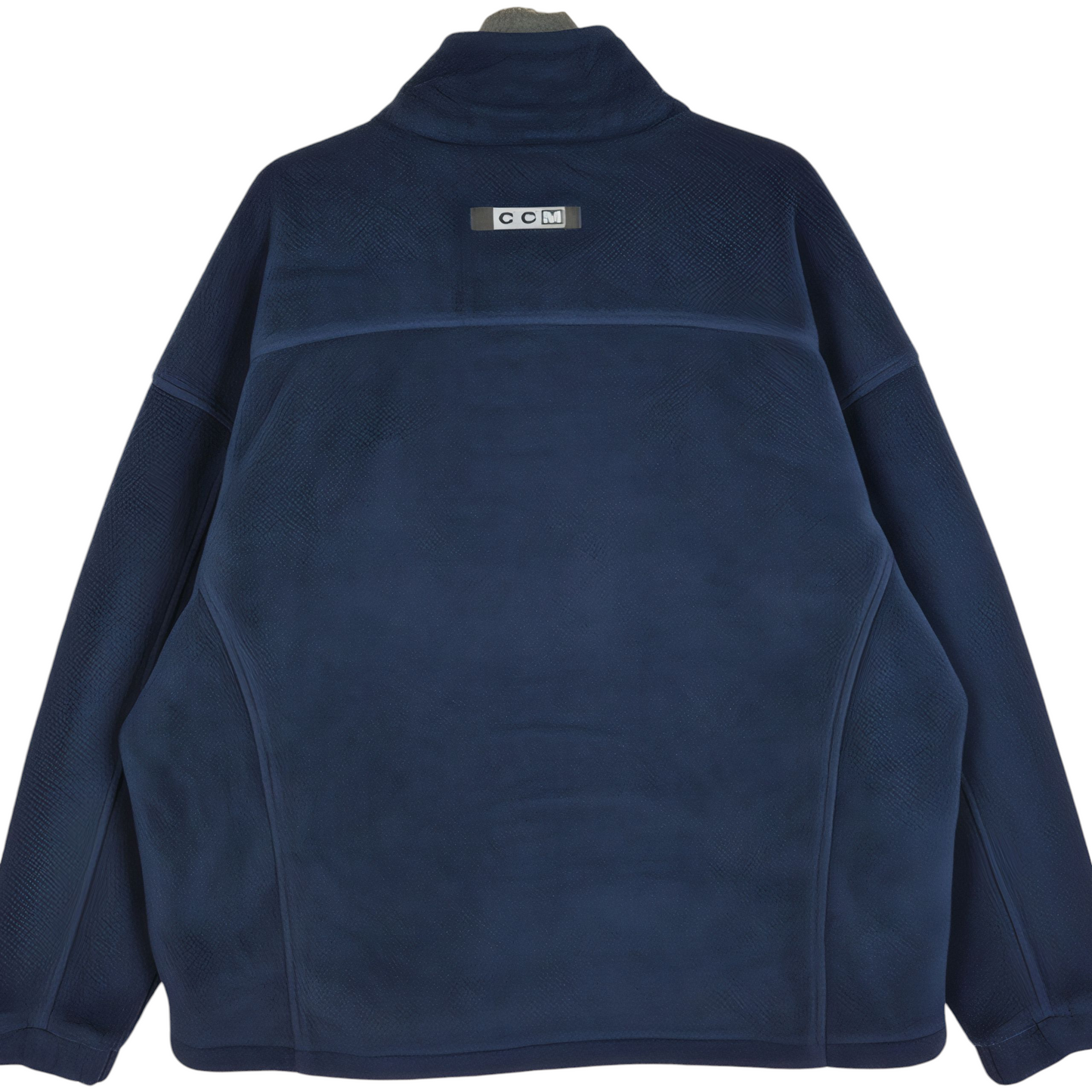Vintage CCM USA Hockey 90's Dark Blue Fleece Zip Jumper Size XL