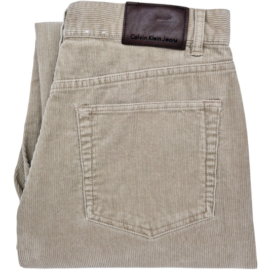 Vintage Calvin Klein Jeans Light Brown Regular Straight Corduroy Denim W34