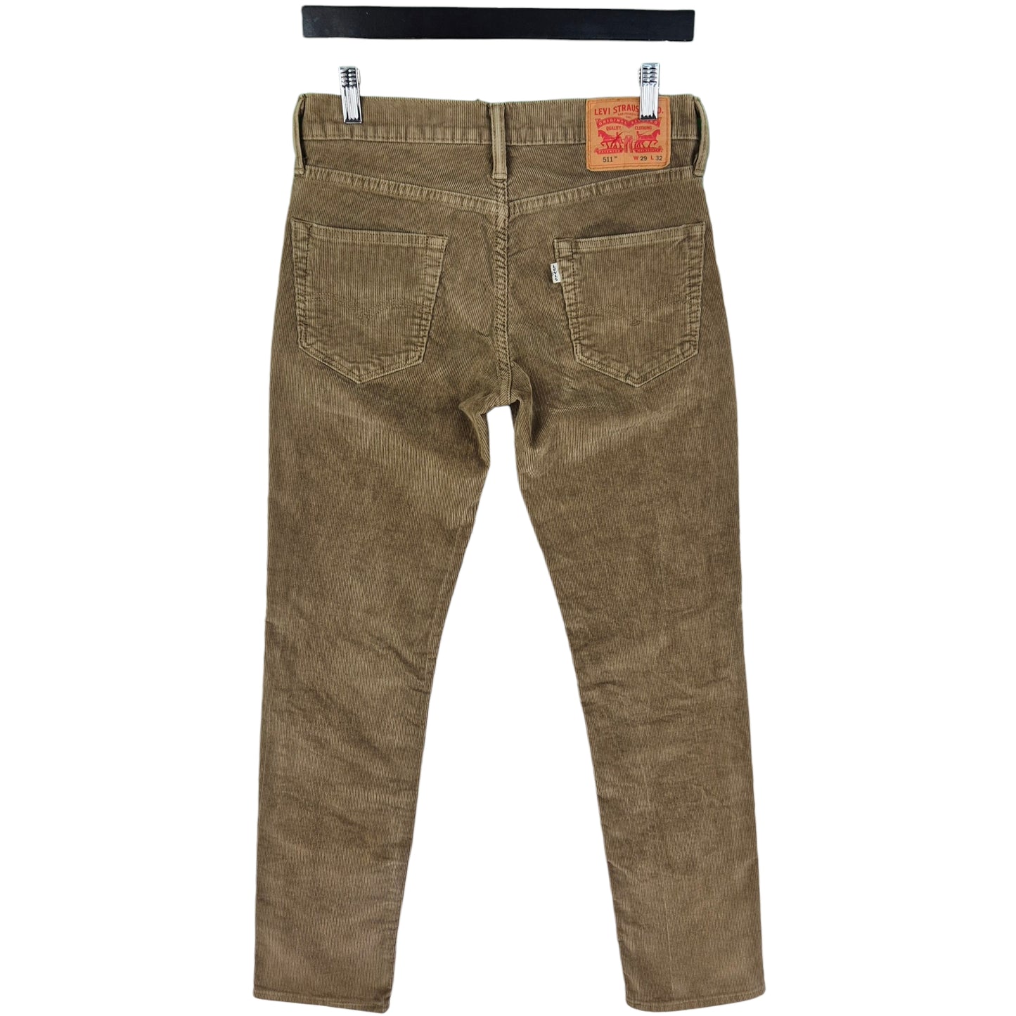 Levis 511 Jeans Olive Green Slim Corduroy Denim W29