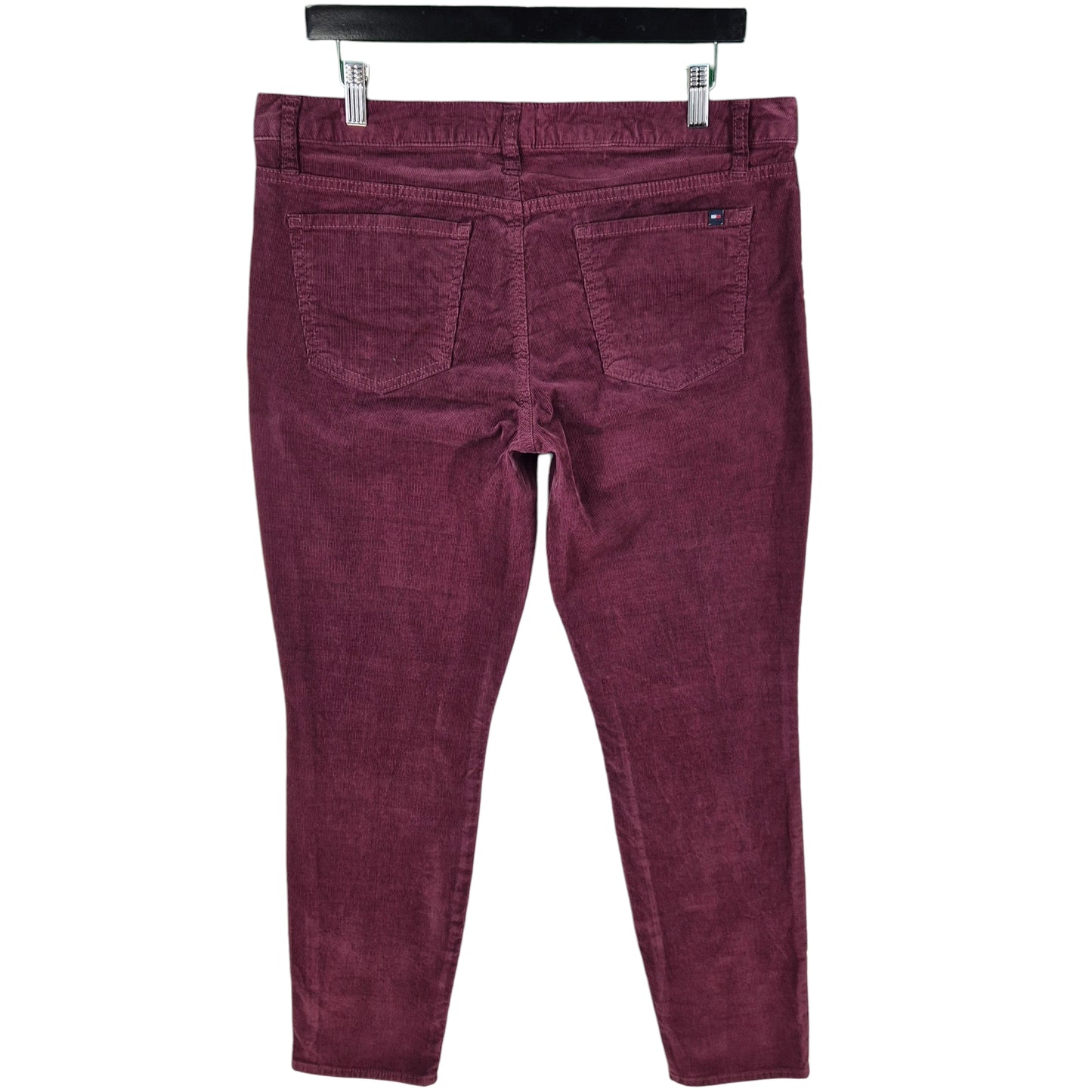 Tommy Hilfiger Jeans Womens Burgundy Tapered Denim W34