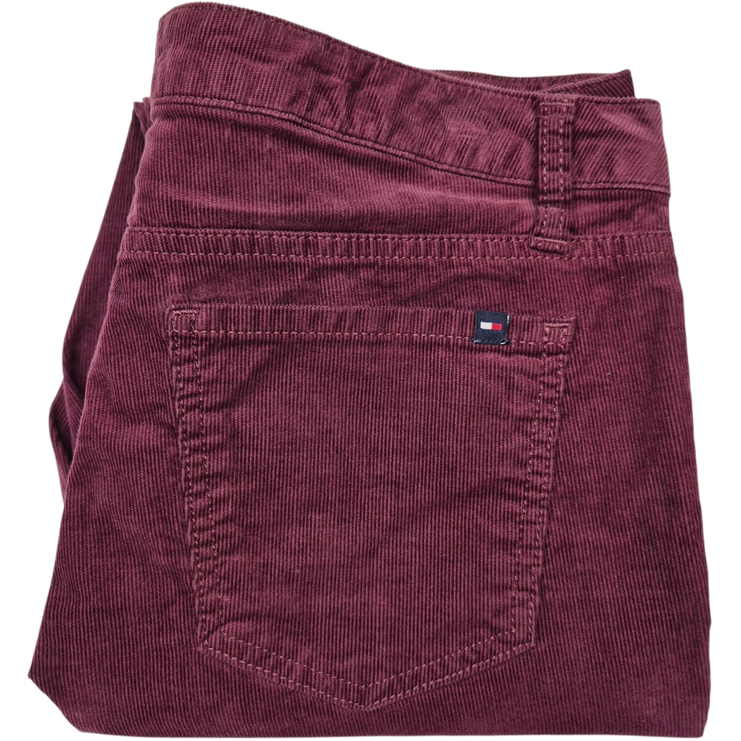 Tommy Hilfiger Jeans Womens Burgundy Tapered Denim W34